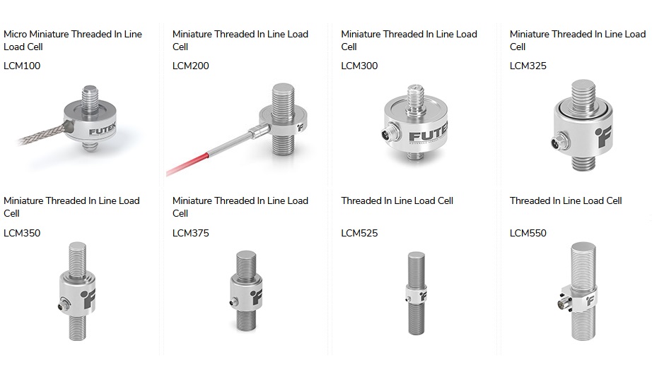 画像:LCMシリーズ Inline Load Cell | FUTEK 小型 スレッド式 ロードセル