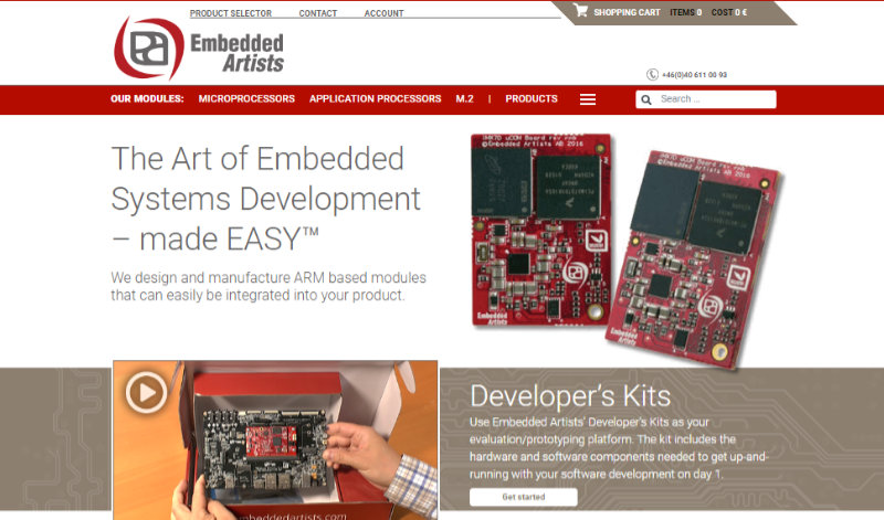 画像:Embedded Artists 社製組み込みソリューション | IoT 製品開発 プロトタイプ