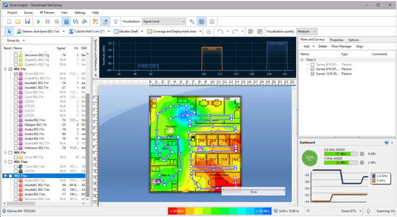 画像:TamoGraph Site Survey | Wi-Fiサイト調査 RFモデリング