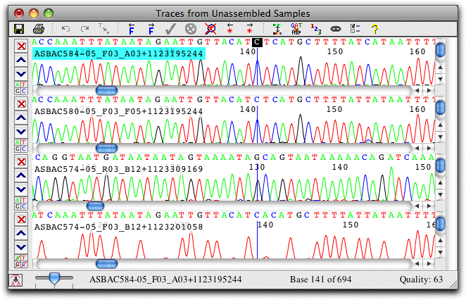 CodonCode Aligner | DNA 配列アセンブリング 配列アラインメント プログラム