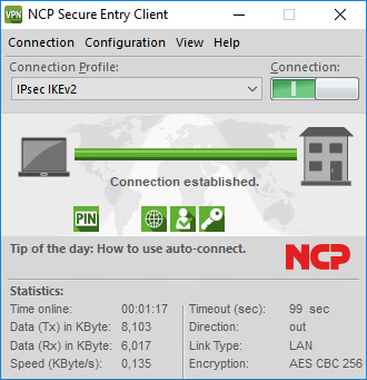 NCP Secure Entry Client | Windows Mac OS X Android 小規模 VPN  クライアント