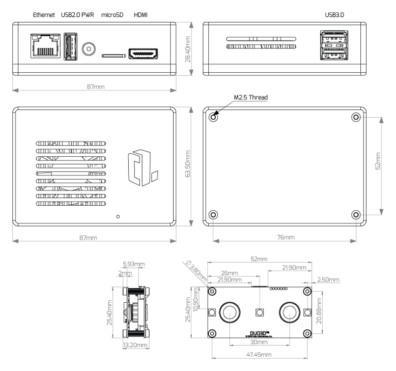 DUO DDK | 超小型 3Dセンサ 3Dビジョン 開発 ソリューション