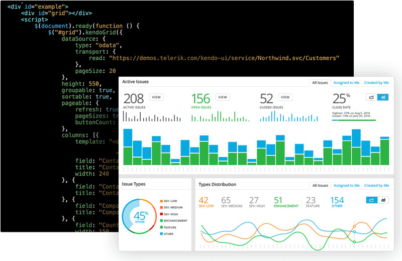 Telerik DevCraft / Kendo UI | .NET JavaScript UIコンポーネントライブラリ