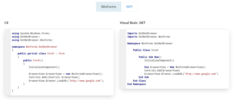 DotNetBrowser | Chromiumベース .NETアプリ WEBブラウザ コントロール