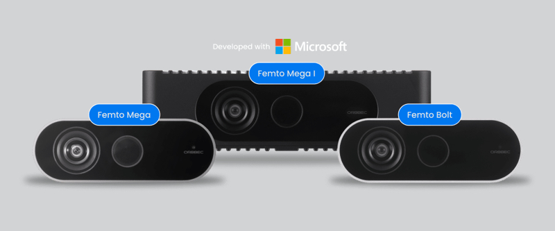 Orbbec Femto シリーズ | IMU 複数台同期 ToF デプスカメラ