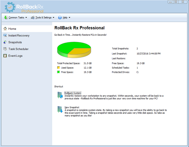 RollBack Rx Professional | Windows システム復元 ツール