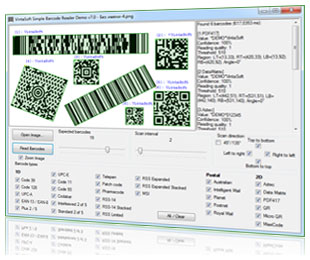 VintaSoft Barcode.NET SDK | バーコード リーダー ライター