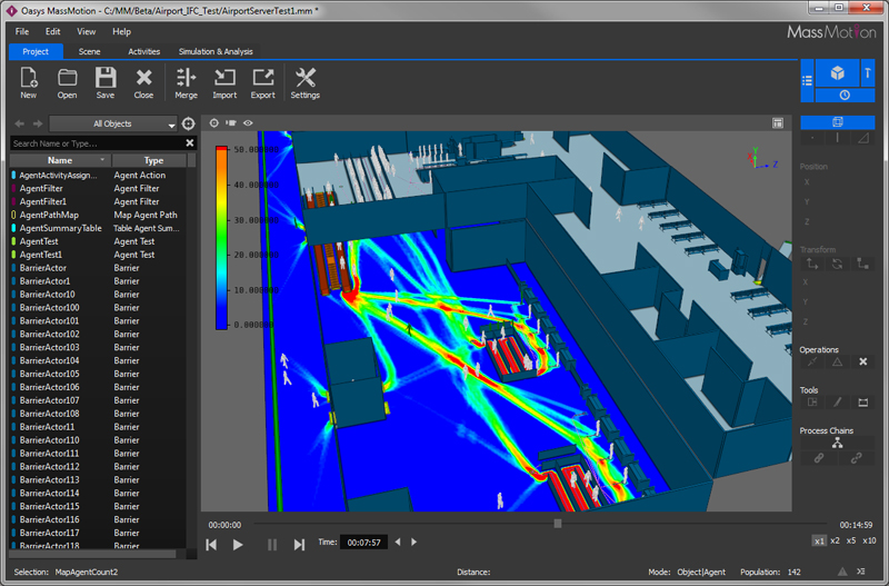 Oasys MassMotion | 歩行者 人流 シミュレーション