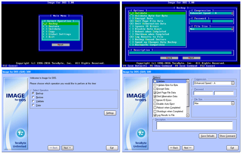 TeraByte Drive Image Backup and Restore Suite | Windows DOS Linux イメージ バックアップ  ソフト