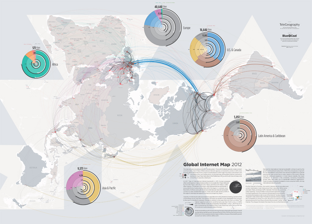 TeleGeography Map 各種 | ビジュアルマップポスター