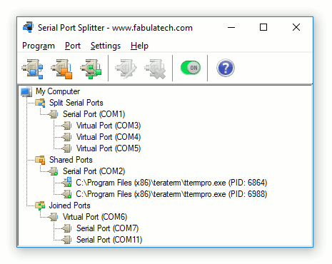 Serial Port Splitter | シリアルポート 分割 共有 結合 シリアル通信アプリケーション  