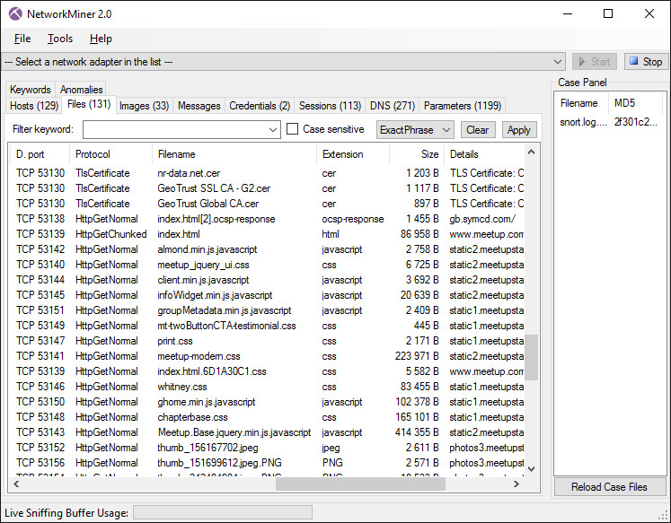 NetworkMiner Professional | ネットワークフォレンジック パケットキャプチャツール