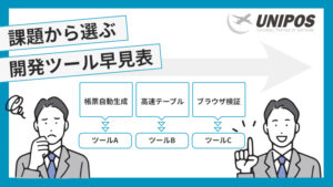 課題から選ぶ，開発ツール早見表 イメージ画像